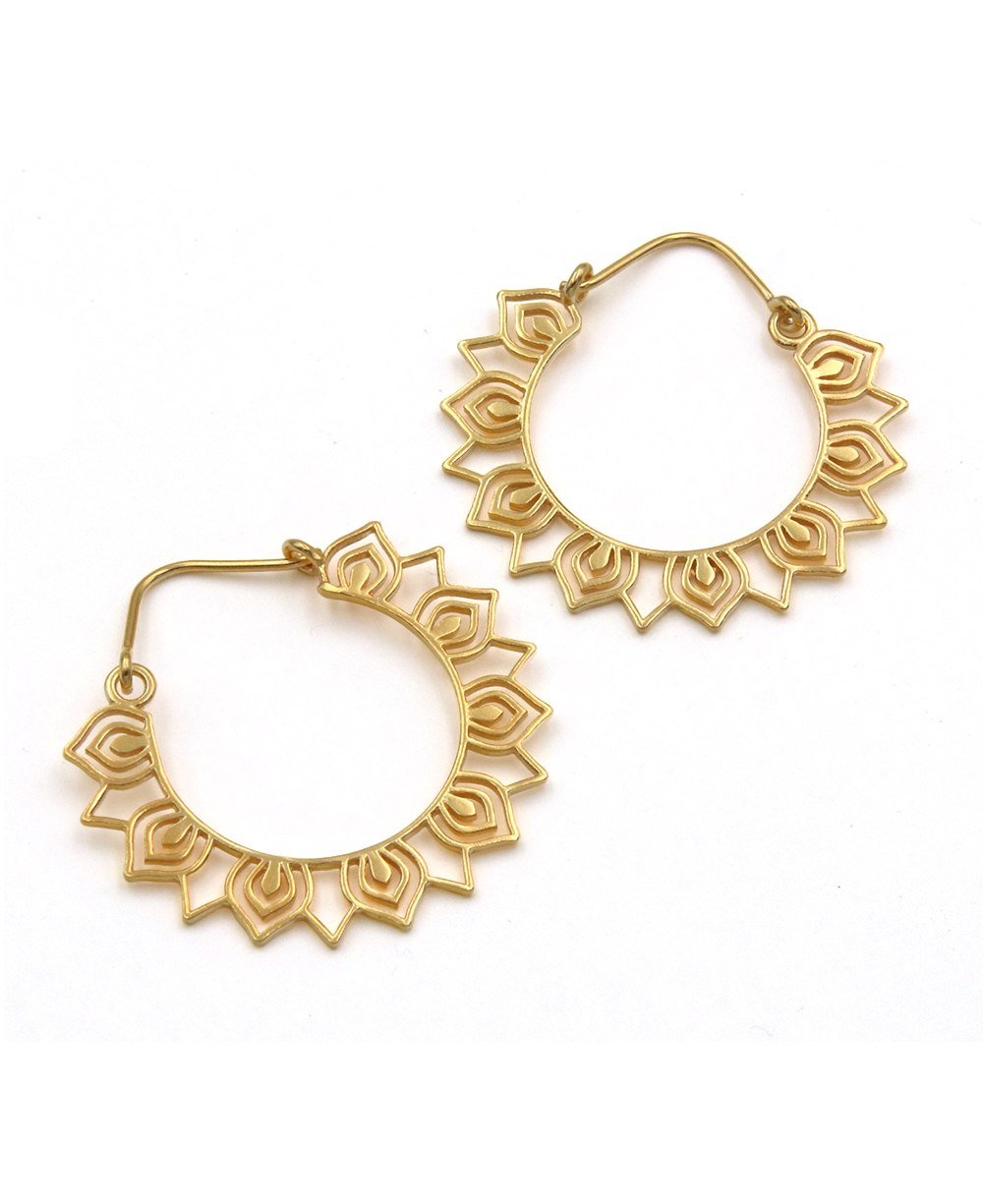 Lotus Petal Hoop Earrings、mySite、topwebapps