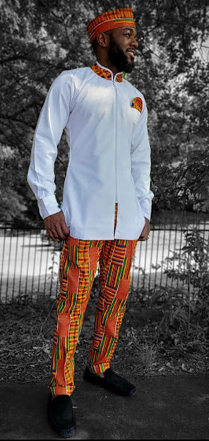 Chaka African Dashiki with Kente trim-DPBLKP19、mySite、solidvoid