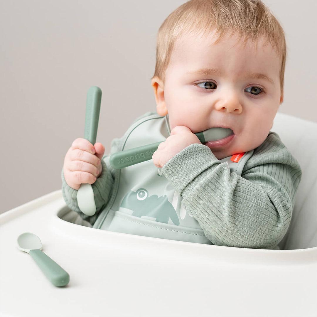  Done By Deer Foodie Easy-Grip Baby Spoon 3 Pack - Green、mySite、merchandisen