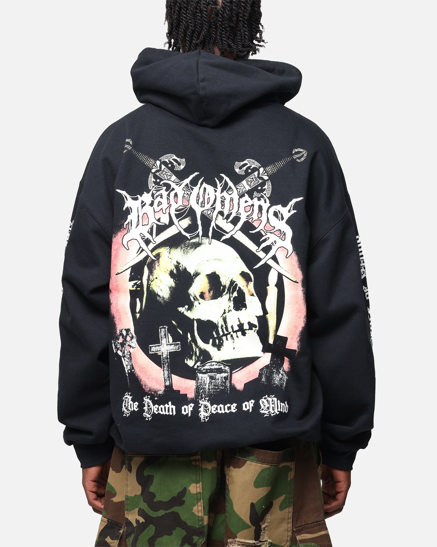 Bad Omens Skull Grave Hoodie Black、mySite、zt4zffjzw