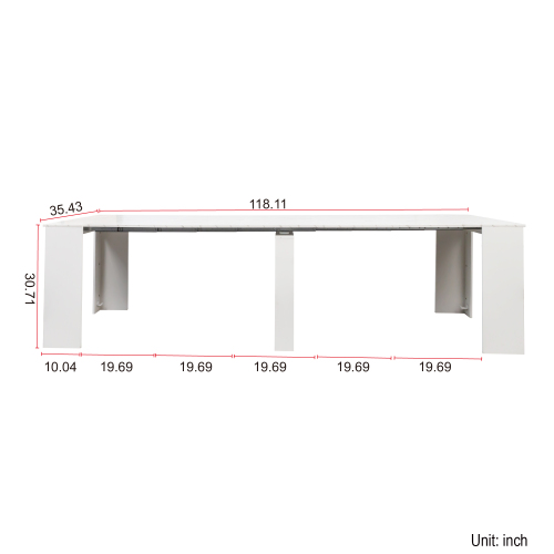 Multifunctional extendable console table、、casual