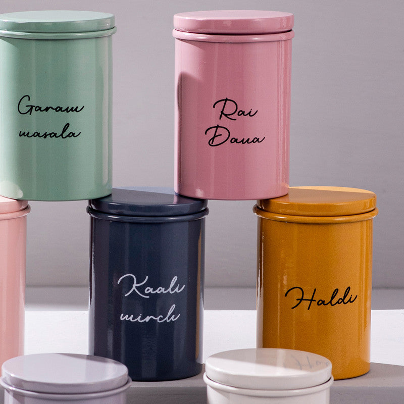 Stainless Steel Spice Jar Set | Multicolour | Set of 8、mySite、camillekostekn