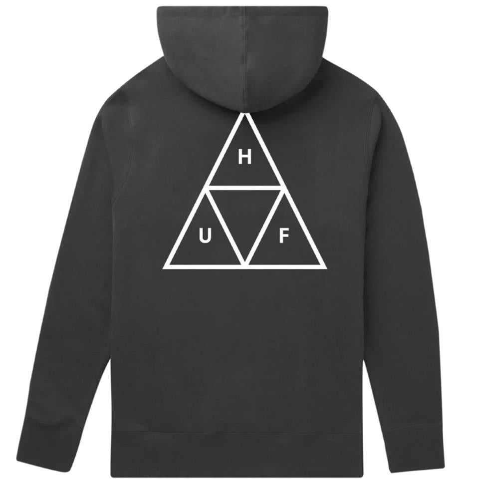  Huf Essentials Triple Triangle Pullover Hoodie - Black、mySite、merchandisen