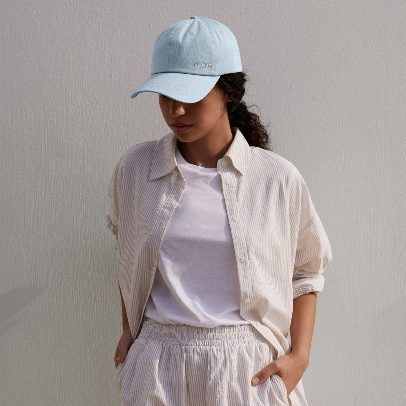 Cap Light Blue, Grey Logo、mySite、botmansion