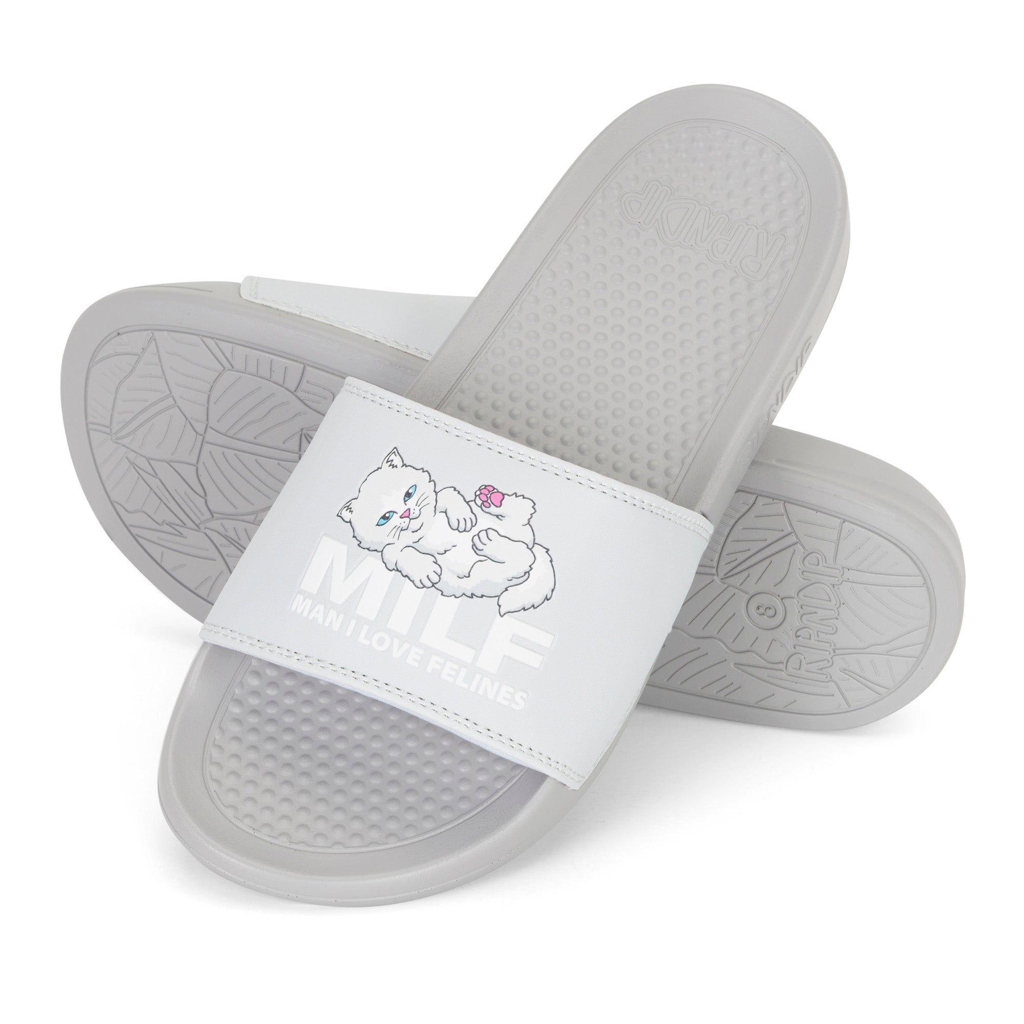  Man I Love Felines Slides (Grey)、mySite、merchandisen