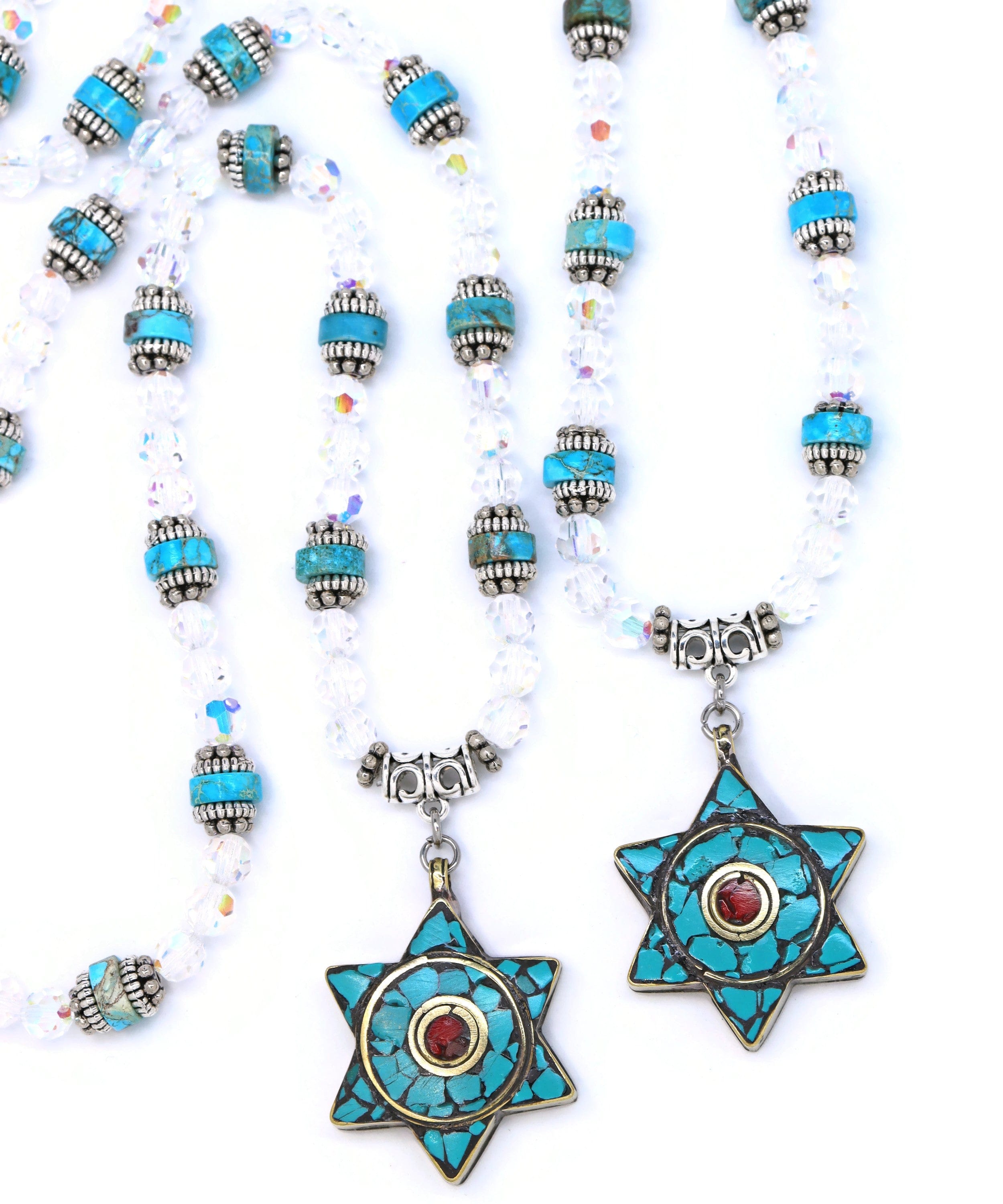 Jasper and Crystal Star of David Necklace、mySite、topwebapps