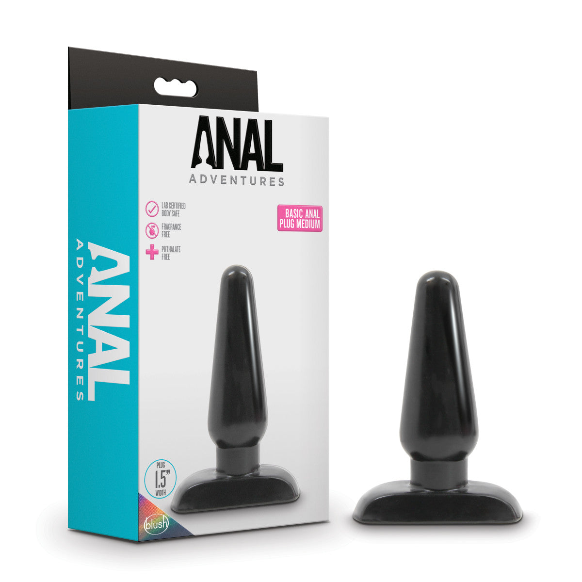 Anal Adventures By Blush® | Basic Black 4.75-Inch Anal Plug、mySite、bottomscart