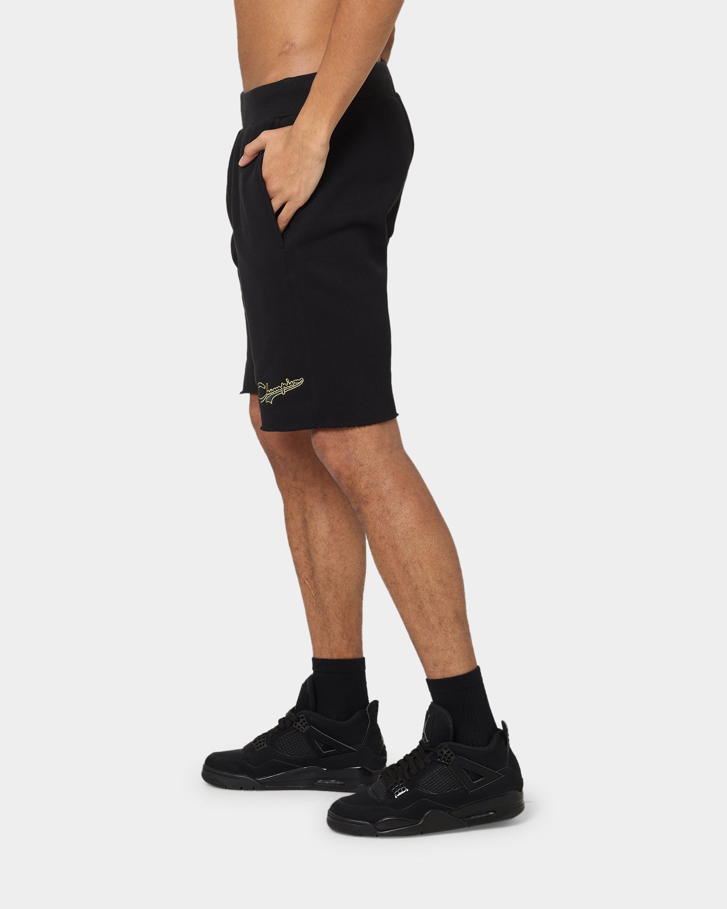 Champion Reverse Weave Terry Relaxed Shorts Black/Gold、mySite、zt4zffjzw