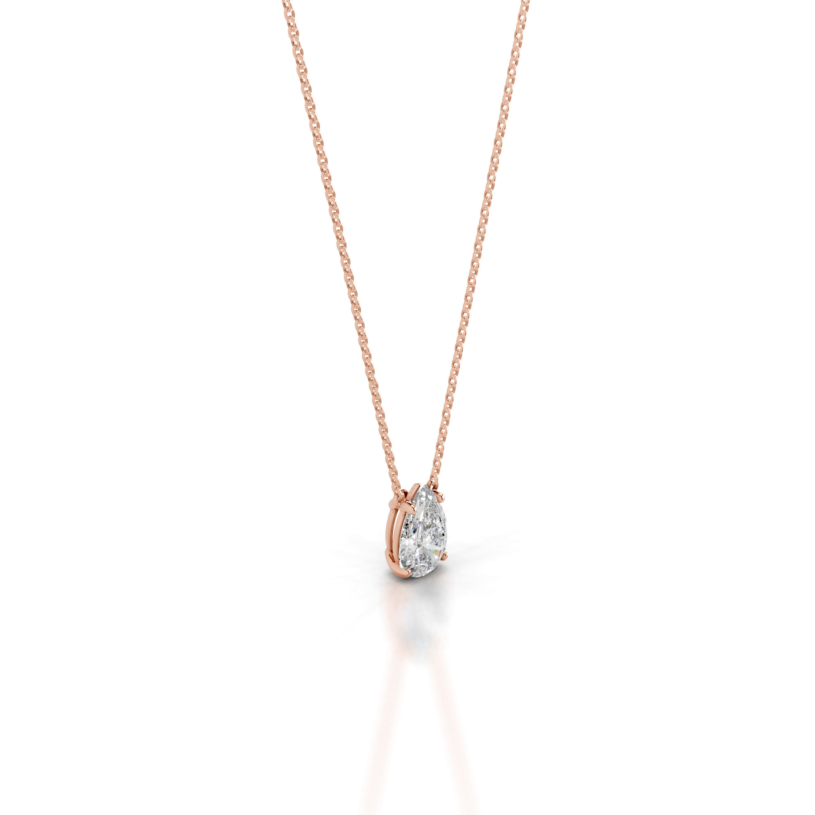 Mary Lab Grown Diamond Pendant - 14K Rose Gold、mySite、hinf8tx79