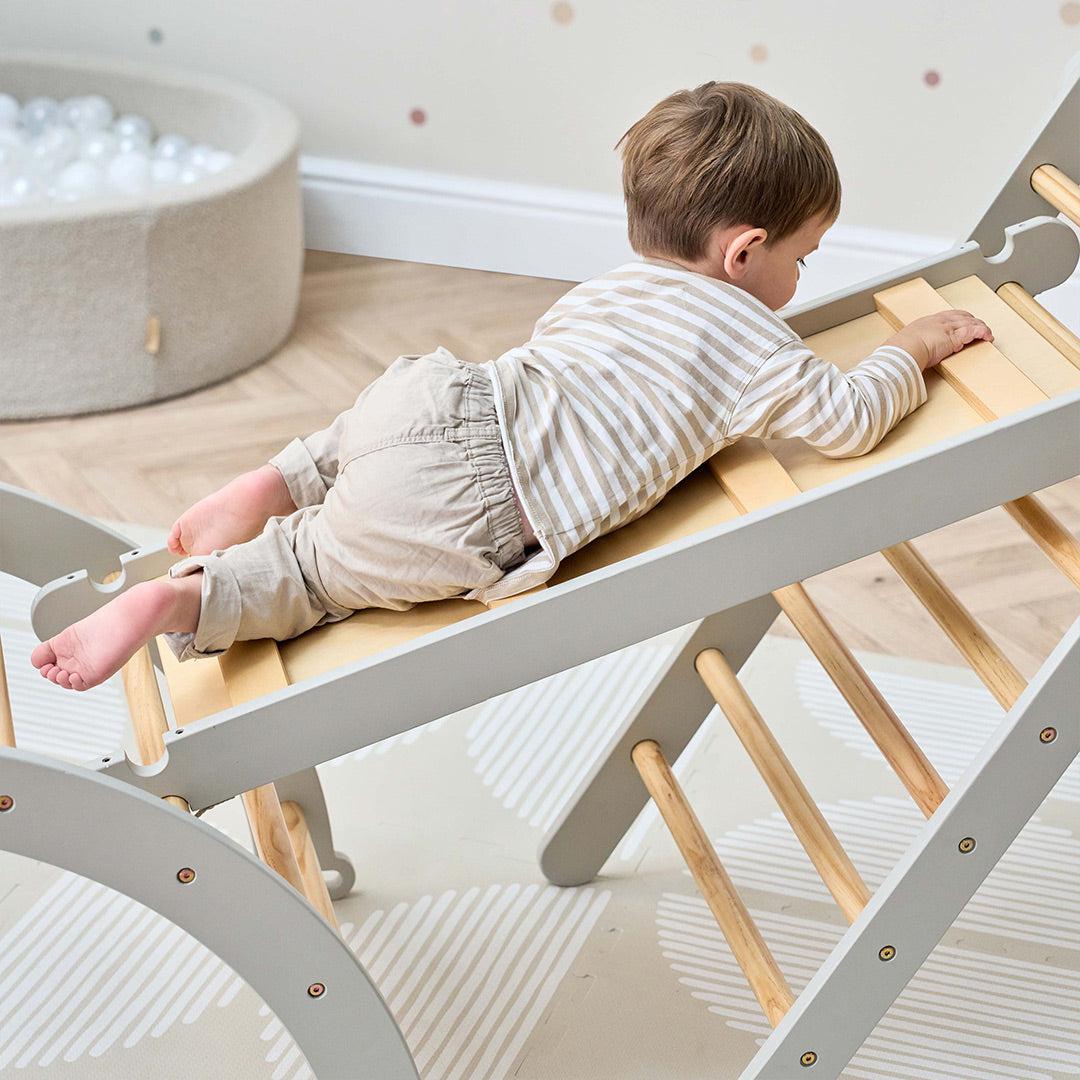  Tutti Bambini Scala Montessori 3 In 1 Pikler Climbing Frame With Climbing Wall - Mushroom、mySite、merchandisen