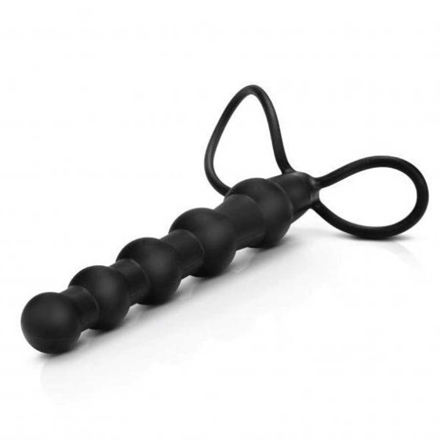 Mojo Bumpy Black Silicone Double Penetration Cock Ring、mySite、bottomscart