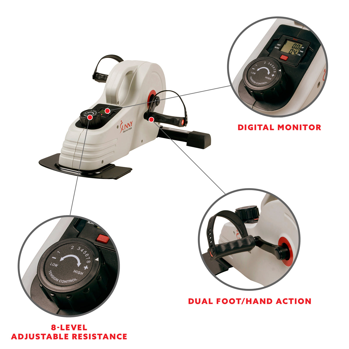  Under Desk Magnetic Cycle Pedals Mini Exercise Bike、mySite、ghnorth