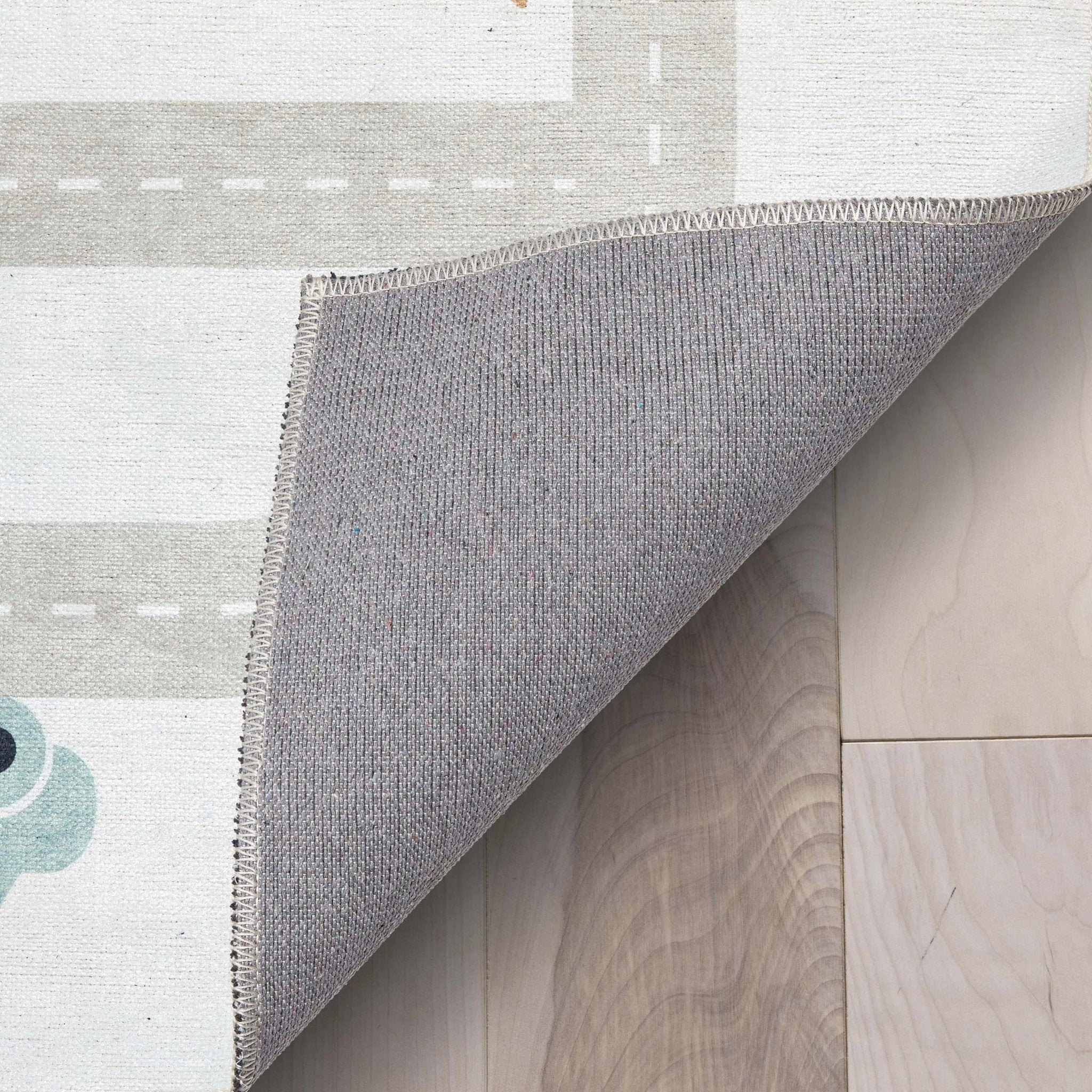 Playful Roads Modern Grey Area Flat-Weave Rug、mySite、gigharbornorthrealestate