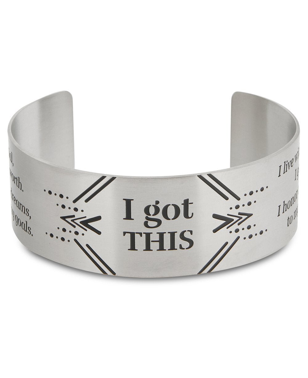 I Got This Affirmation Stainless Steel Adjustable Cuff Bracelet、mySite、topwebapps
