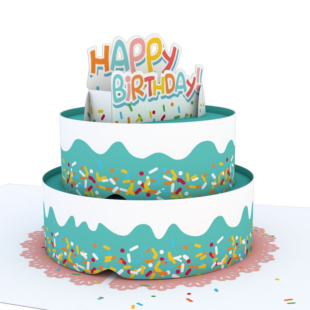 Happy Birthday Fun Sprinkles Cake: Paperpop® Card、mySite、solidvoid
