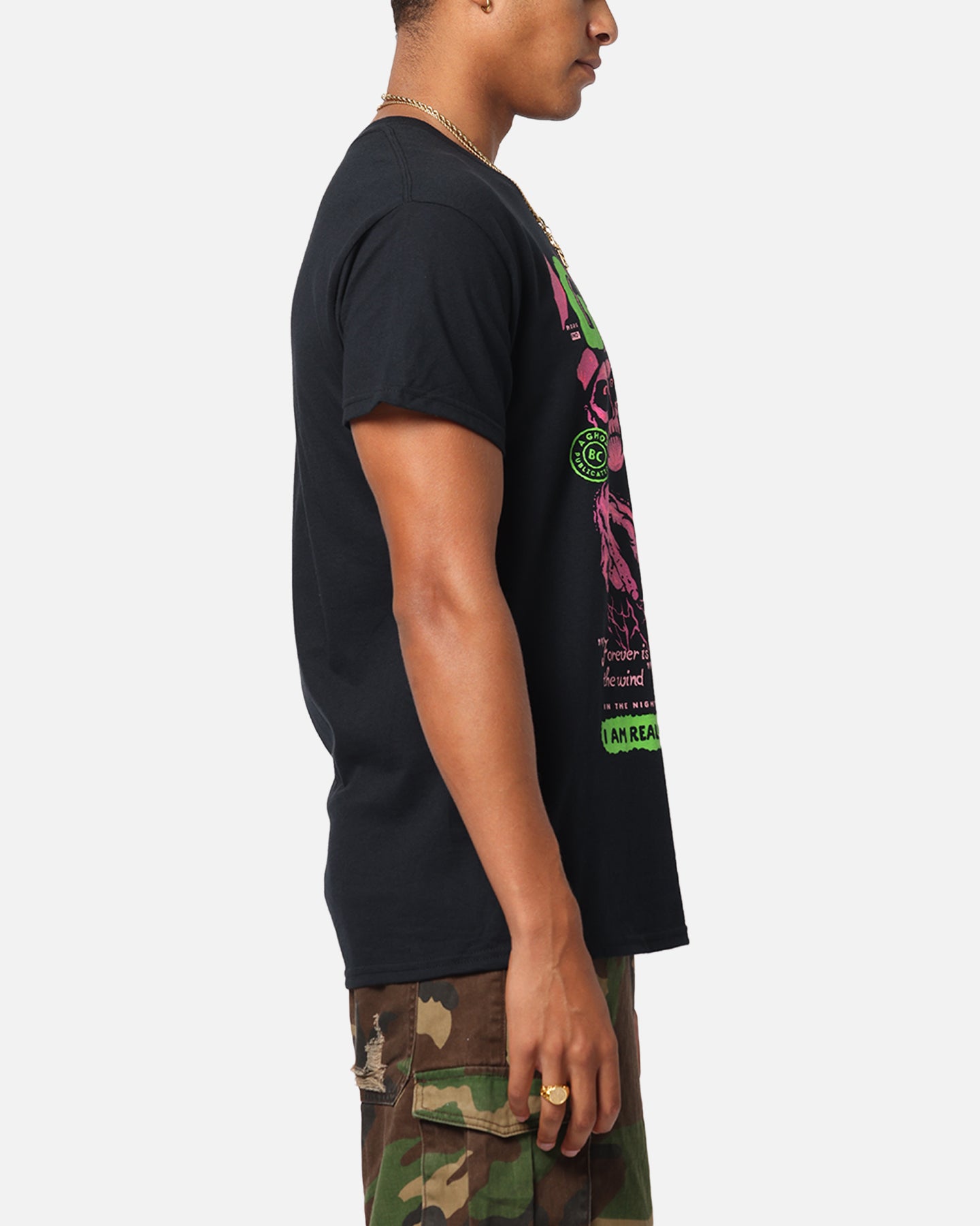 Ghost Comic T-Shirt Black、mySite、zt4zffjzw