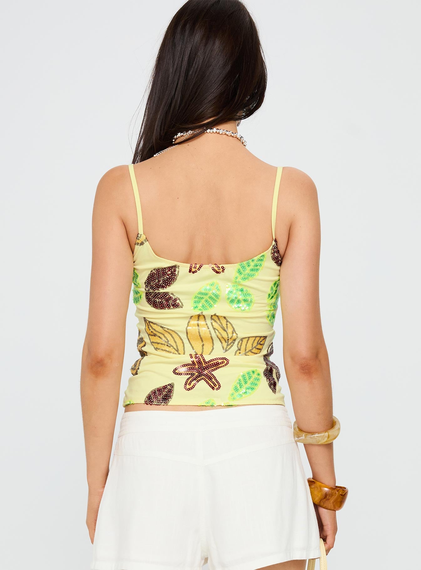 Lunavia Sequin Cami Top Lemon、mySite、solidvoid