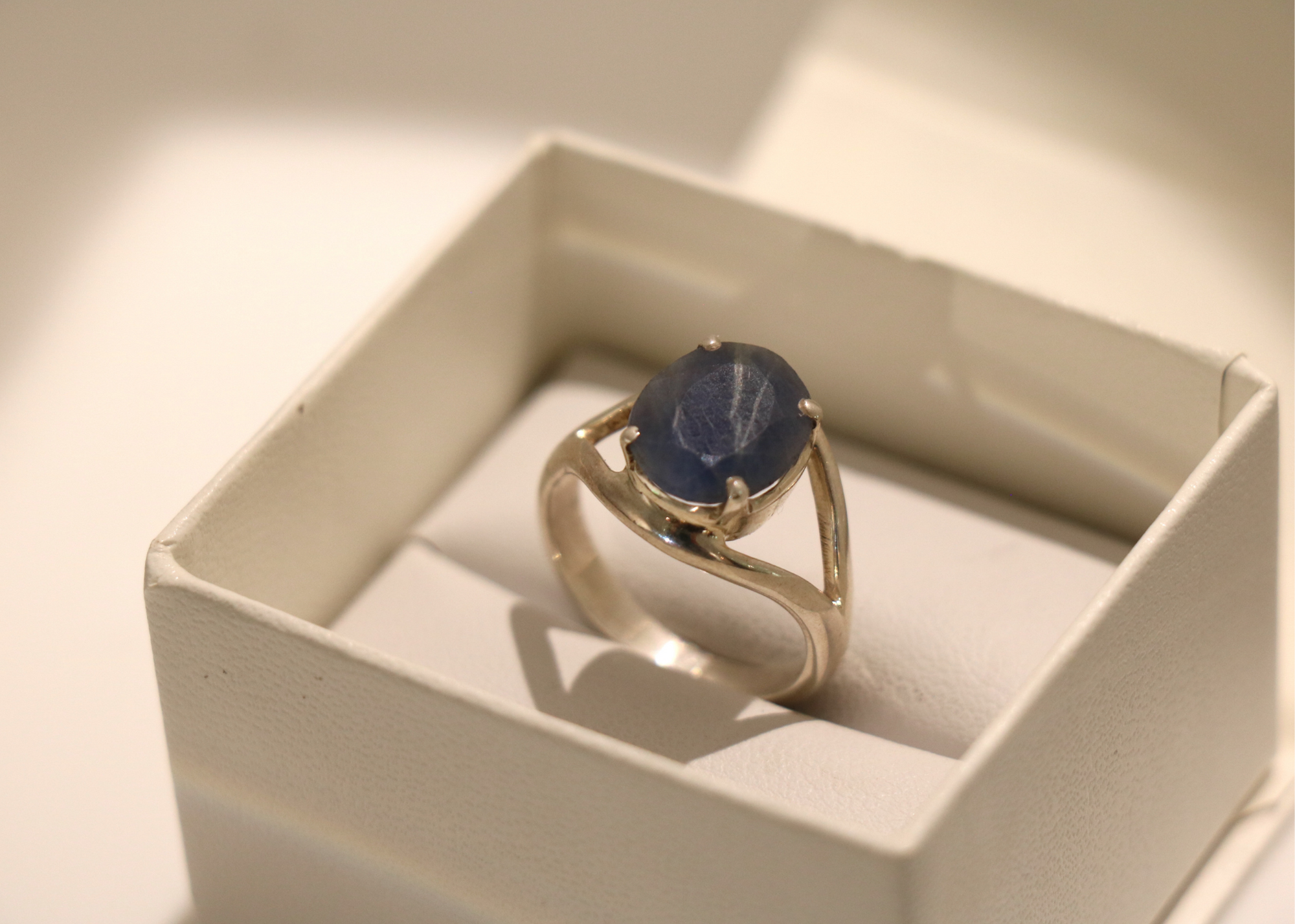 Faceted Blue Sapphire Ring (Sterling Silver)、mySite、topwebapps