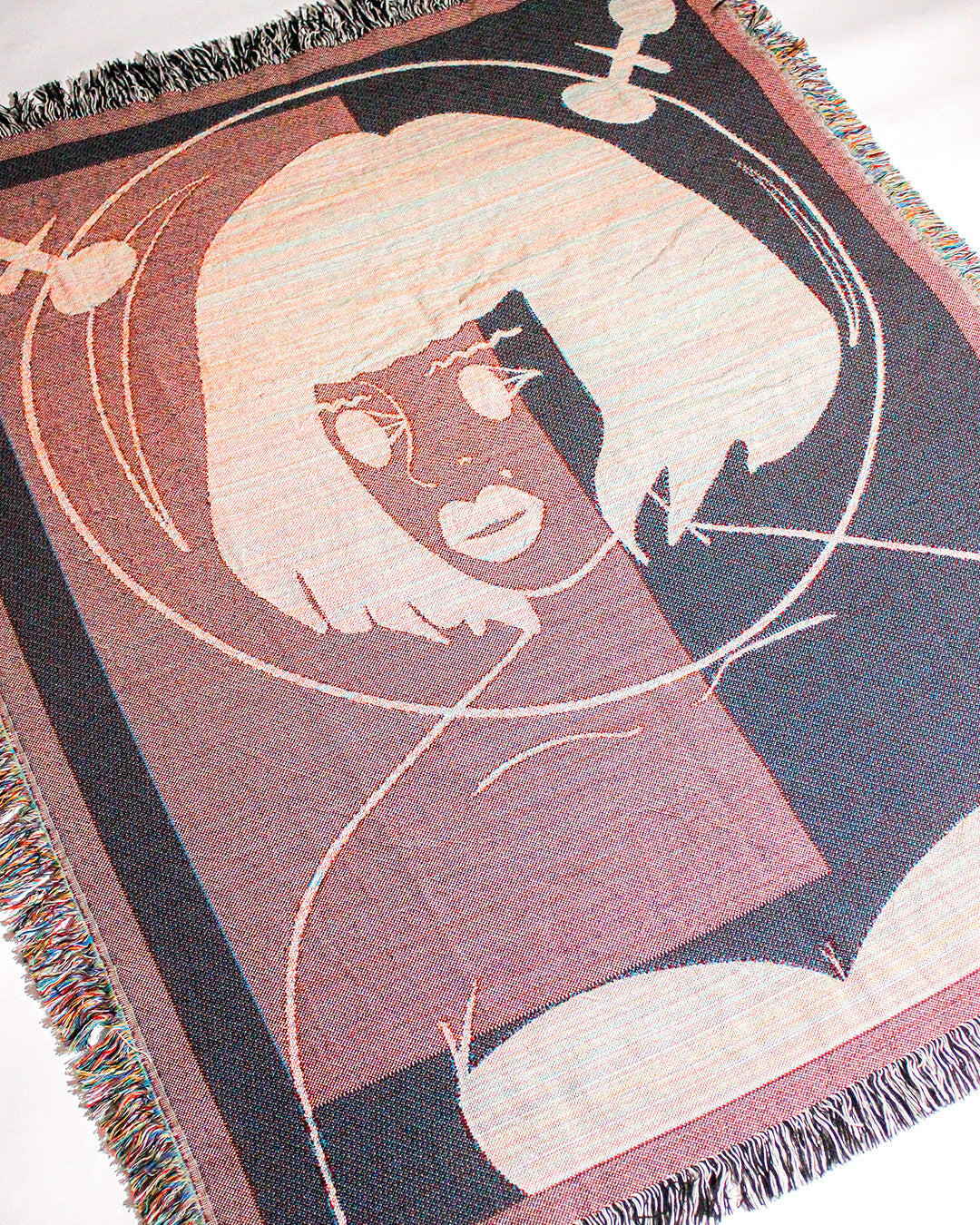 Galactic Muse Cotton Woven Throw Blanket、mySite、gigharbornorthrealestate