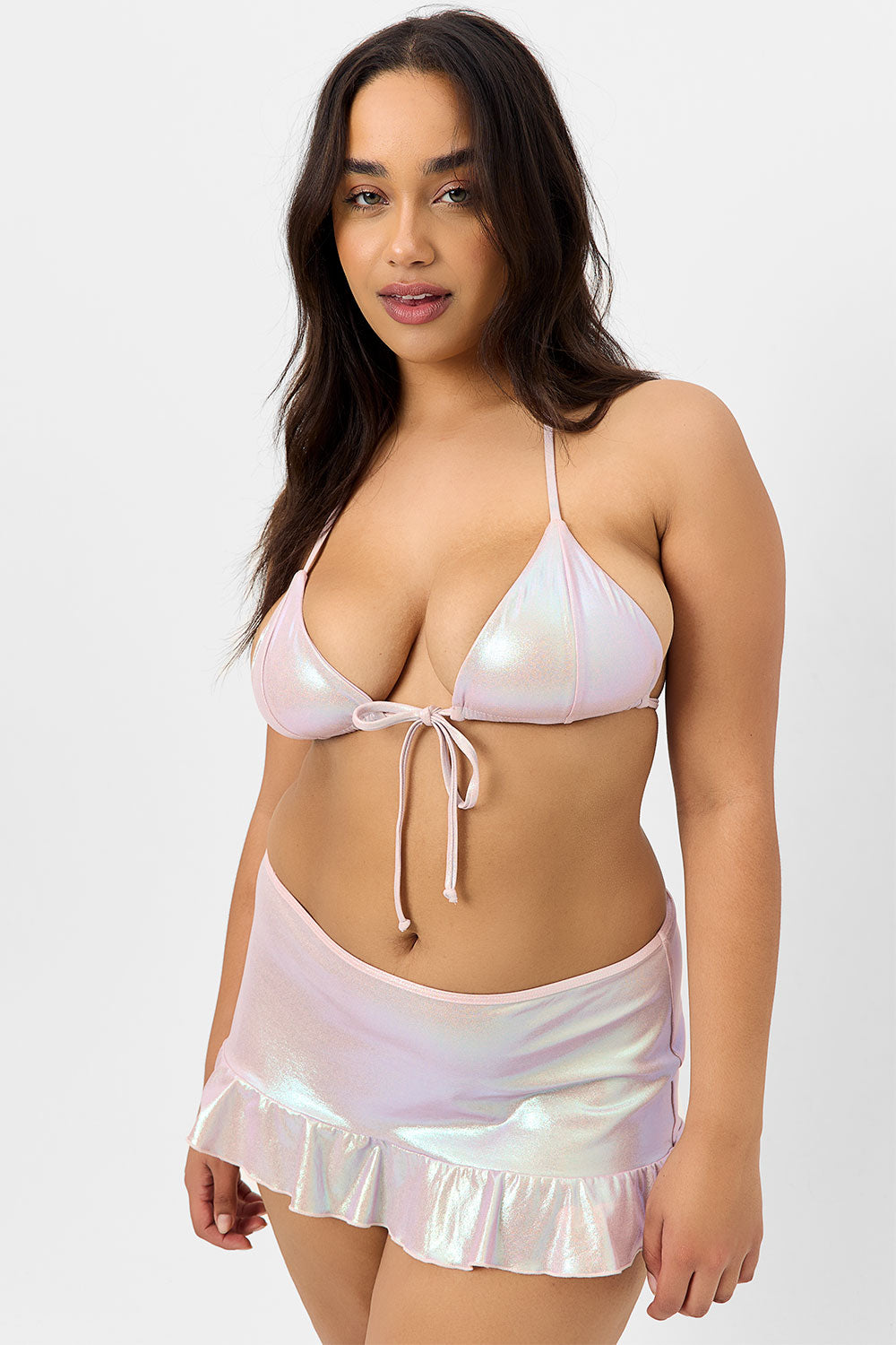  Andrea Iridescent Ruffle Skirt - Gilded Angel、mySite、ashleygrahame