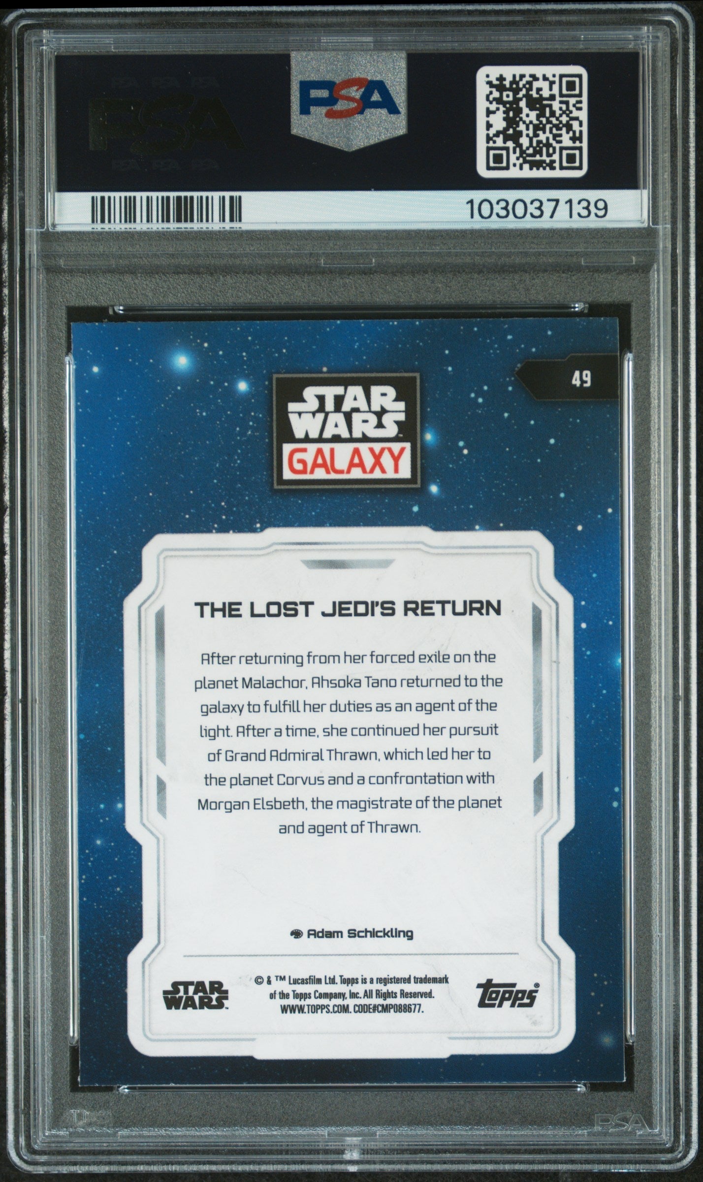 Lost Jedi's Return #49 Mini Diamond PSA 10 Topps Chrome Star Wars Galaxy 2024、mySite、waistdrama