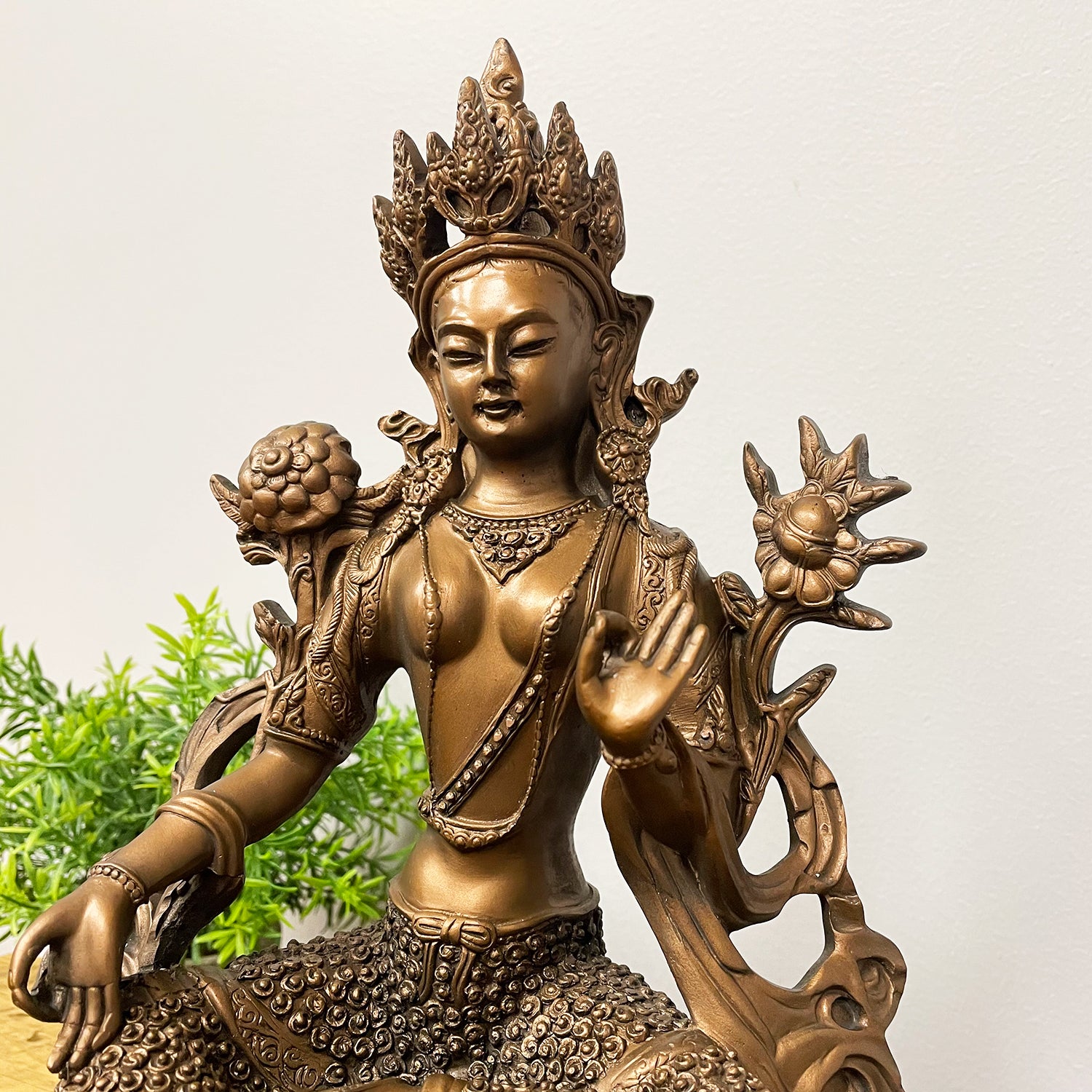 Green Tara Statue with Bronze Finish、mySite、topwebapps
