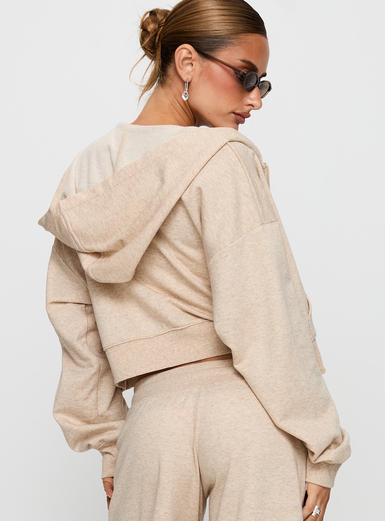 Revive Zip Through Hoodie Oat Marle、mySite、solidvoid