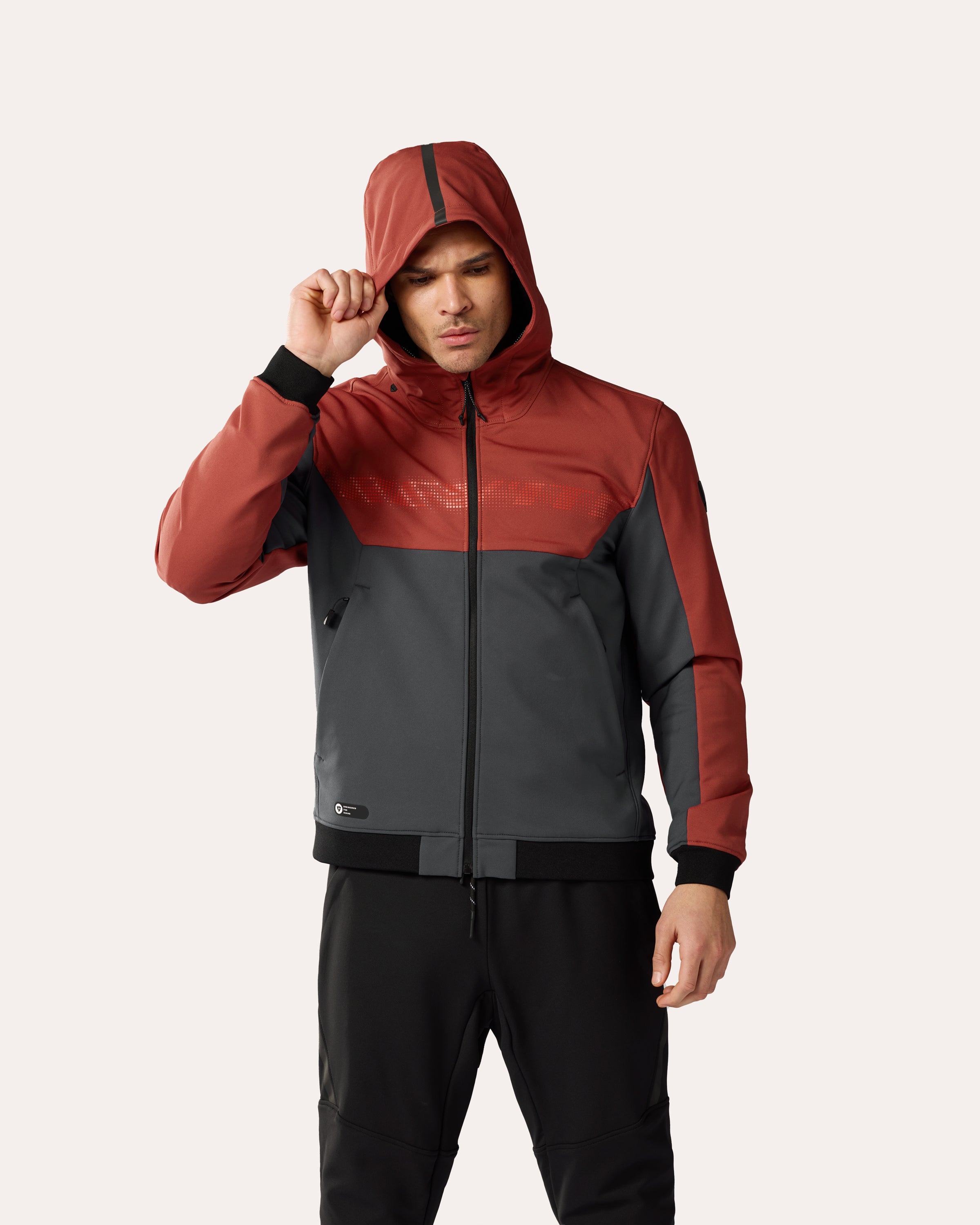 Hoodie Parabolica 2 | Burgundy Red-Grey、mySite、dreamappss