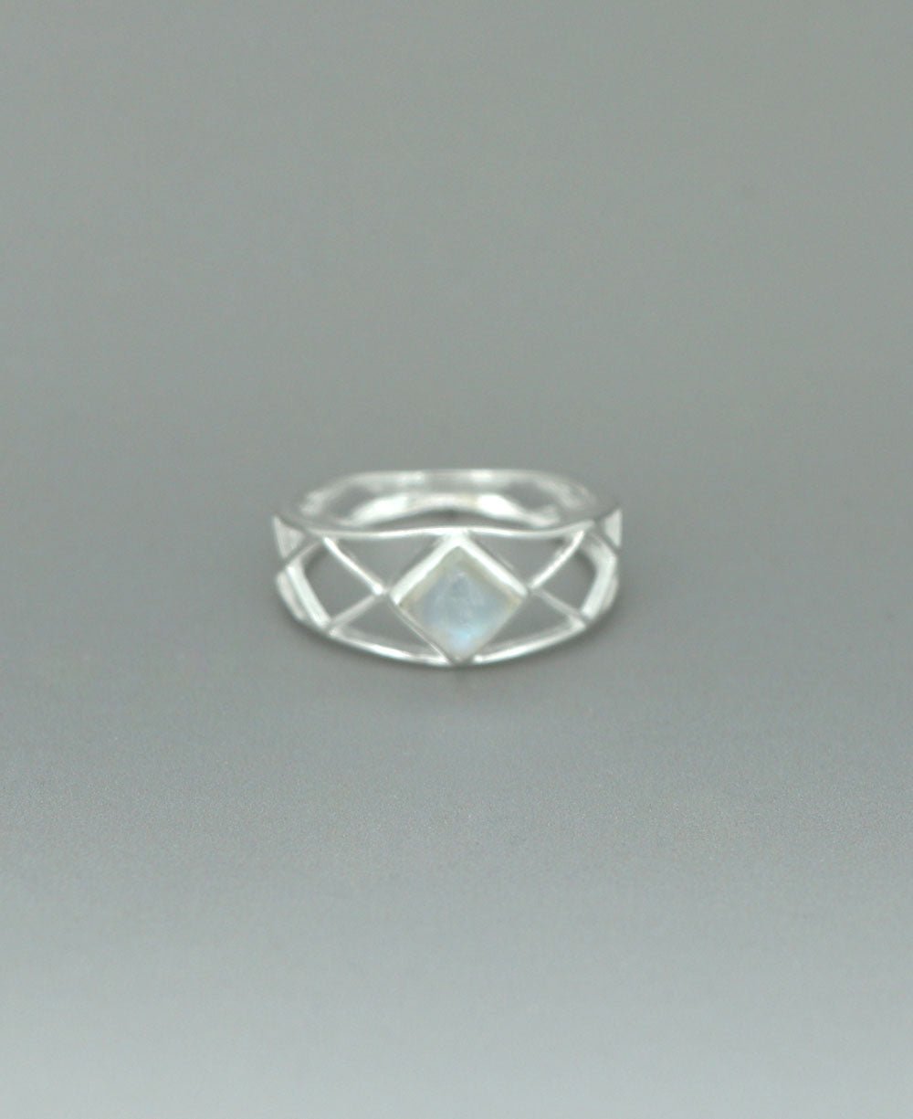 Sterling Silver Rainbow Moonstone Ring、mySite、topwebapps