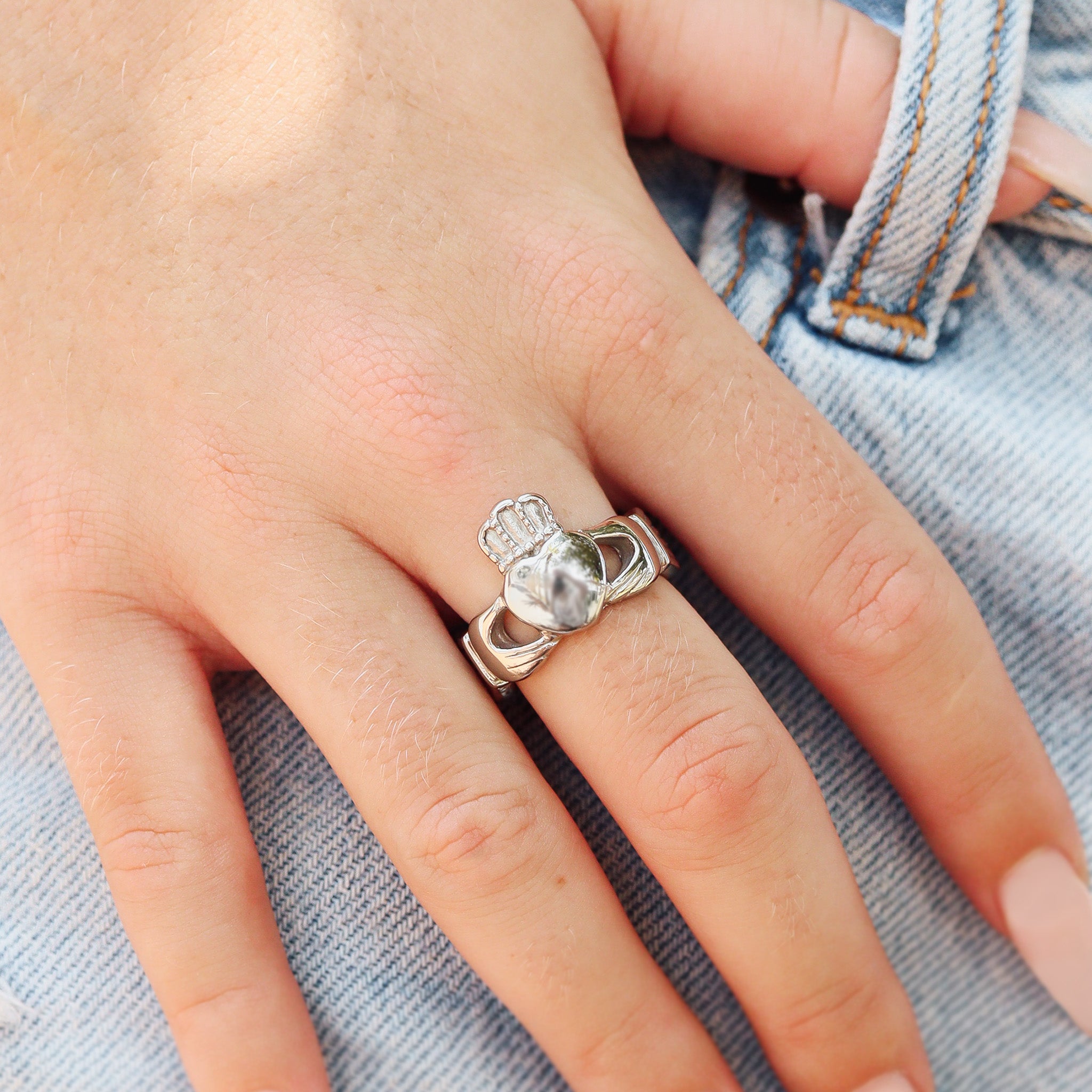 Stainless Steel Detailed Claddagh Ring / SCR4049、mySite、dreamappss