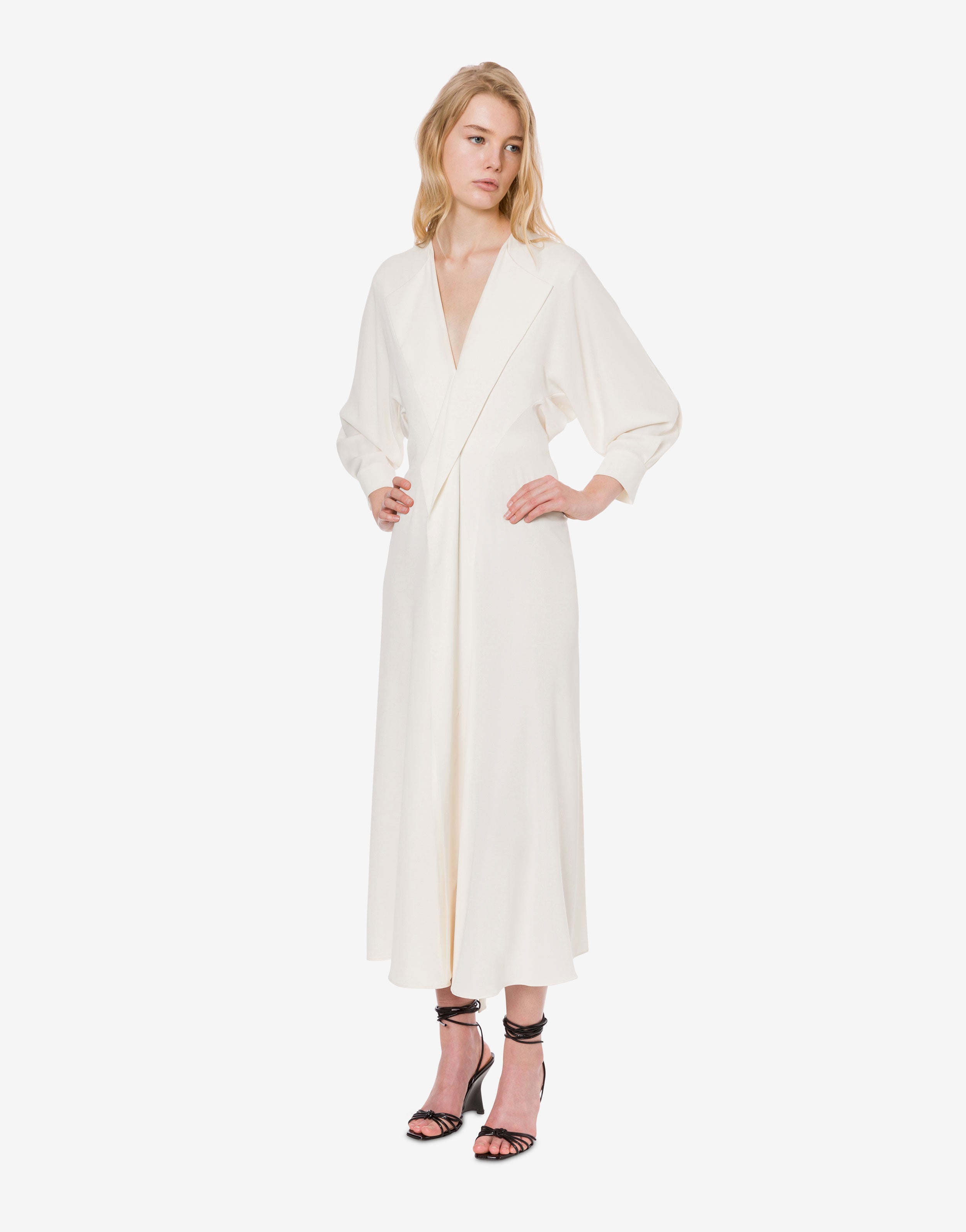 Abito lungo in crêpe fluido、mySite、aoinhome