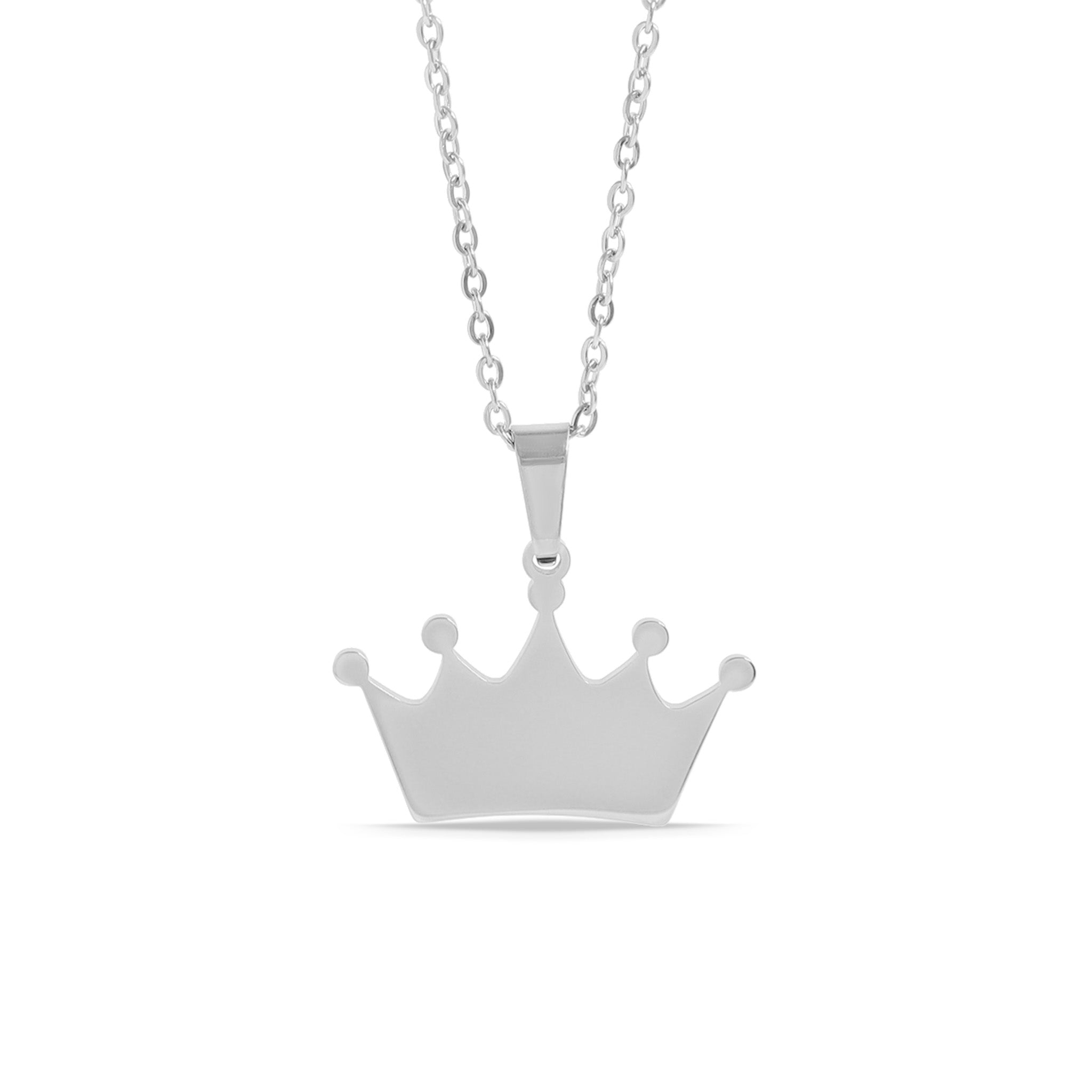 18K Gold PVD Stainless Steel Blank Crown Necklace / SBB0262、mySite、dreamappss