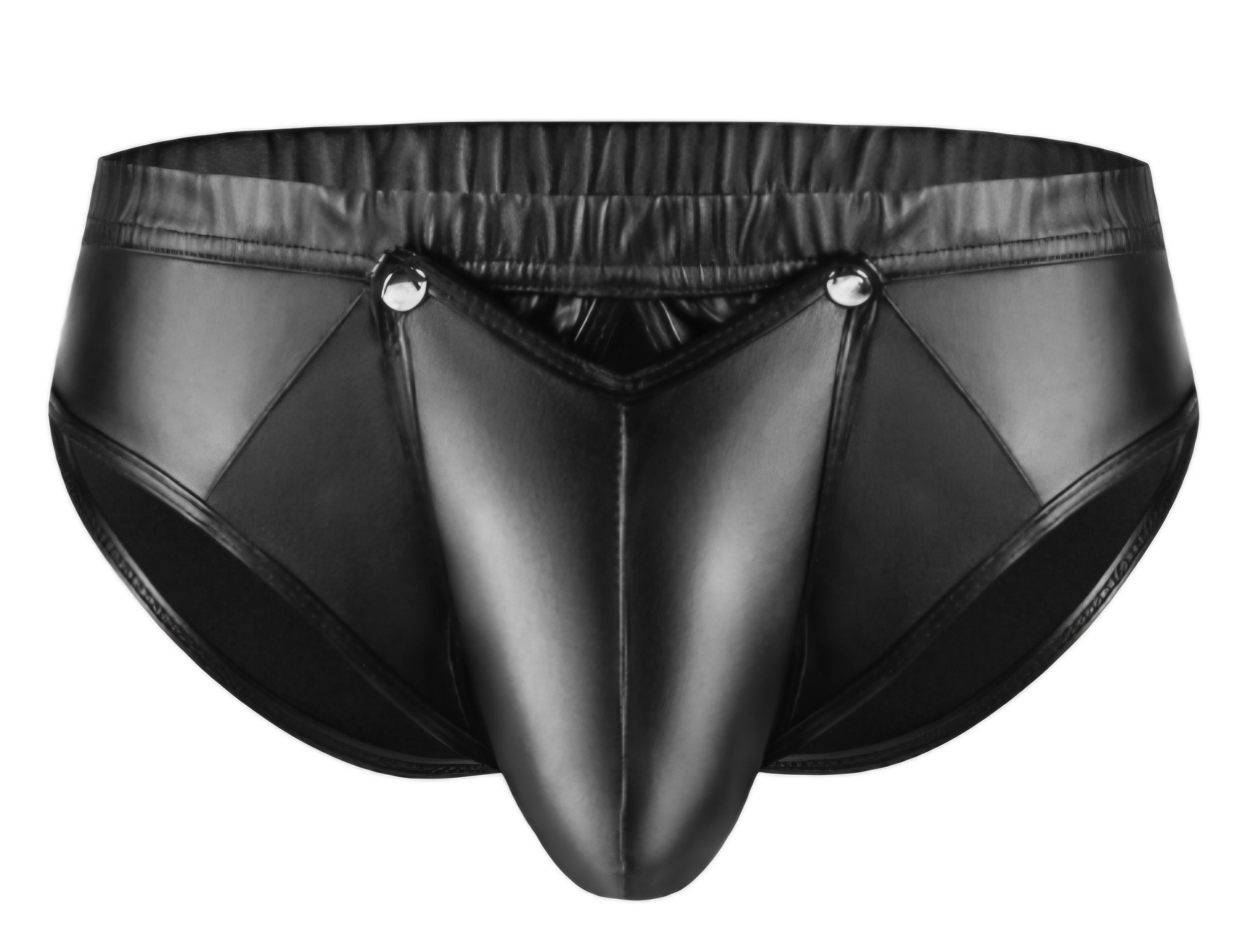 Come Closer Men Faux Leather | Low Rise Boxer Briefs | Buckled Pouch | Stretch、mySite、bottomscart