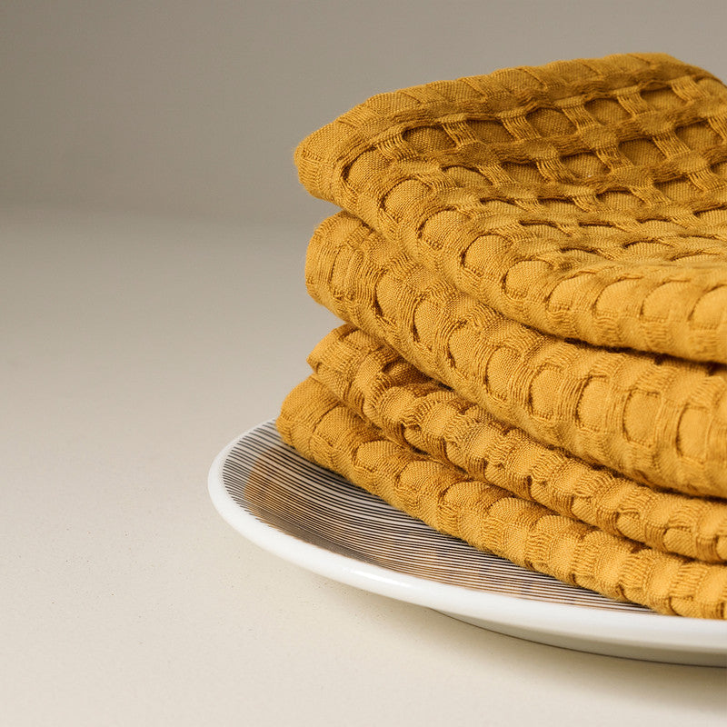 Cotton Bamboo Face Towel | Waffle | Ochre、mySite、camillekostekn