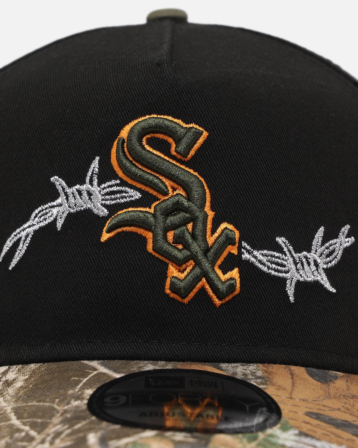 New Era Chicago White Sox 'Realtree Grit 2.0' 9FORTY A-Frame Snapback Black/Green/Orange、mySite、zt4zffjzw