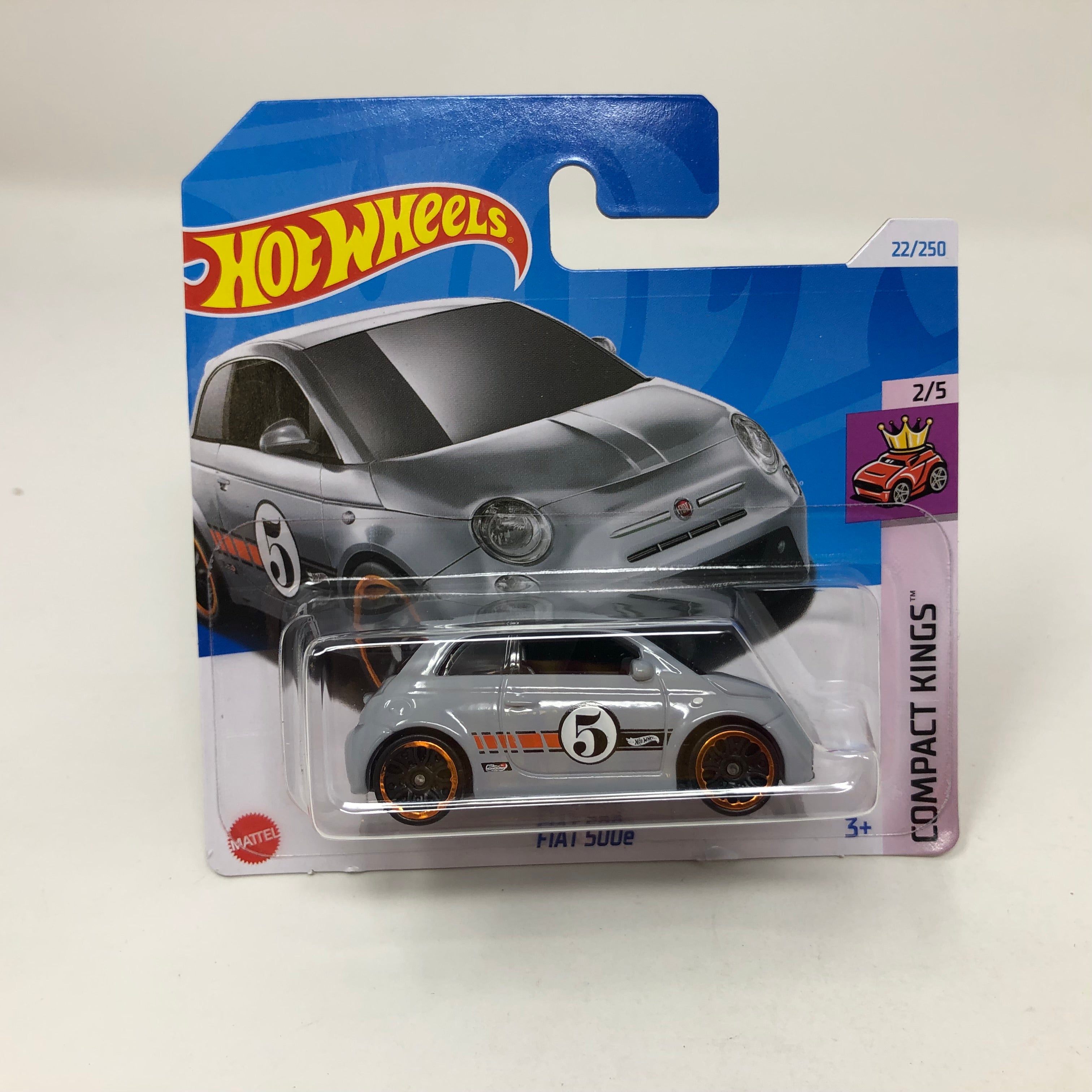 Fiat 500E #22 * Grey * 2024 Hot Wheels Basic Short Card Case A、mySite、hgirdovlk