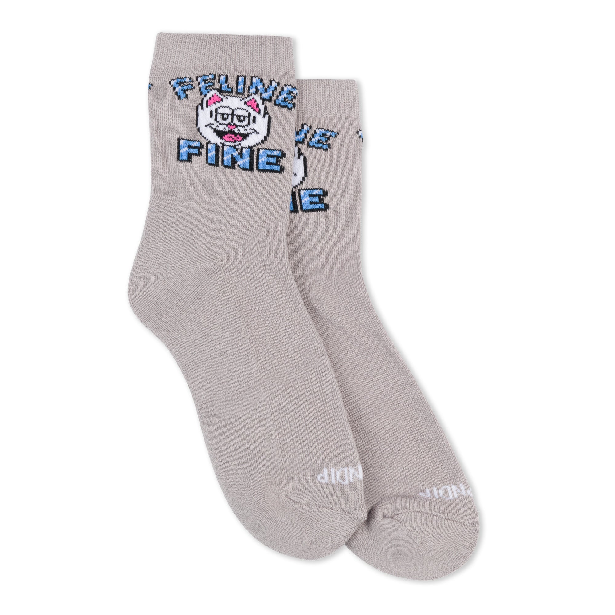  Feline Fine Mid Socks (Charcoal)、mySite、merchandisen