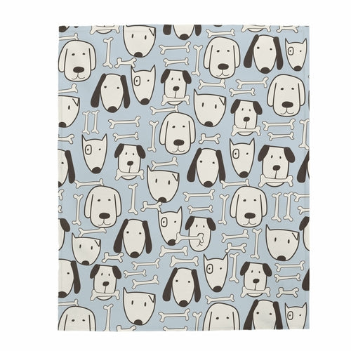 Dog Pattern Blanket Plush Throw、mySite、camillekostekn