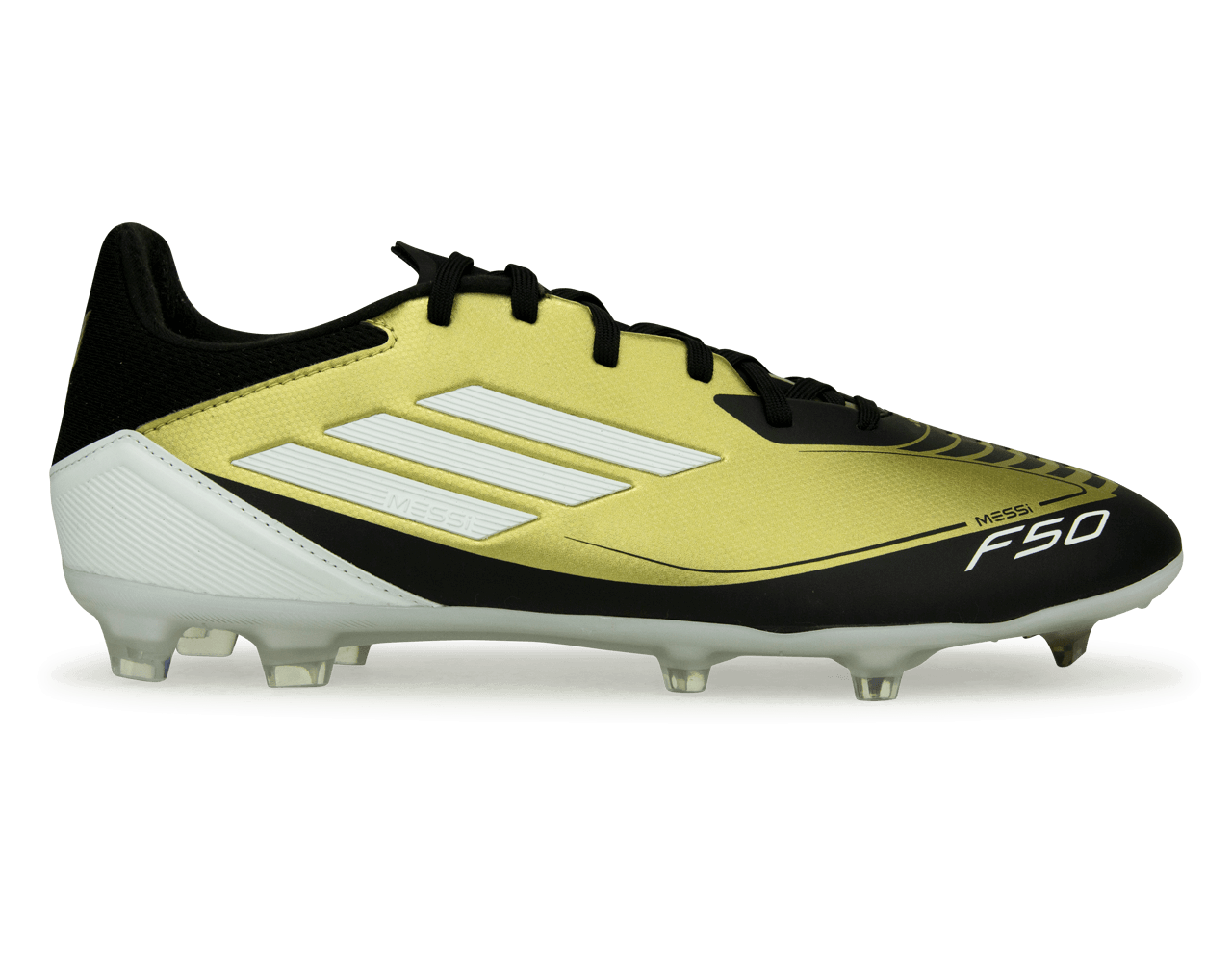 adidas Men's F50 League Messi FG/MG Gold/Black/White、mySite、noshort