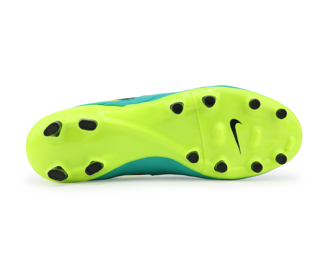 Nike Men's Tiempo Genio Leather FG Clear Jade/Black/Volt、mySite、noshort