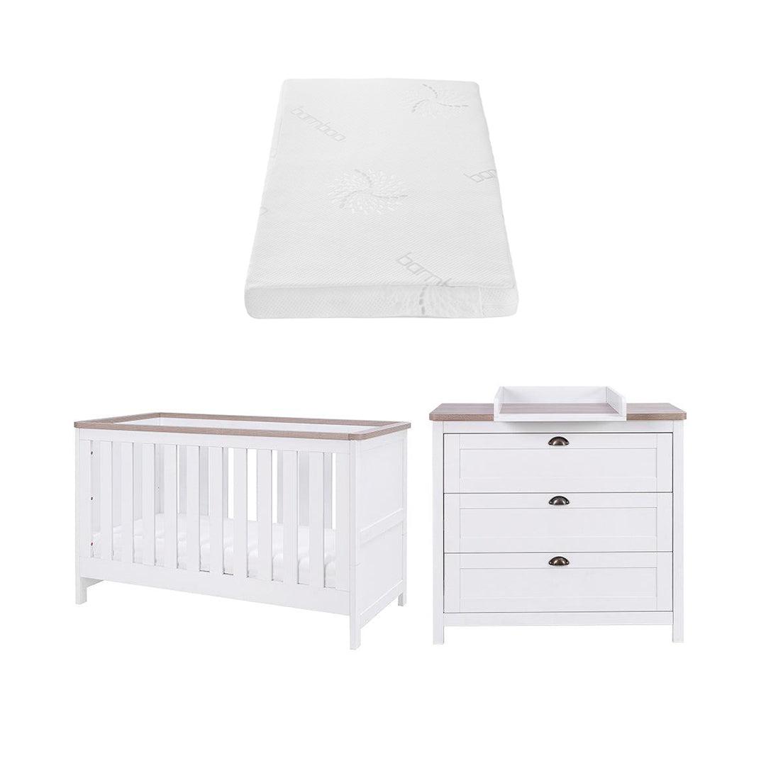  Tutti Bambini Verona 2 Piece Room Set - White/Oak、mySite、merchandisen