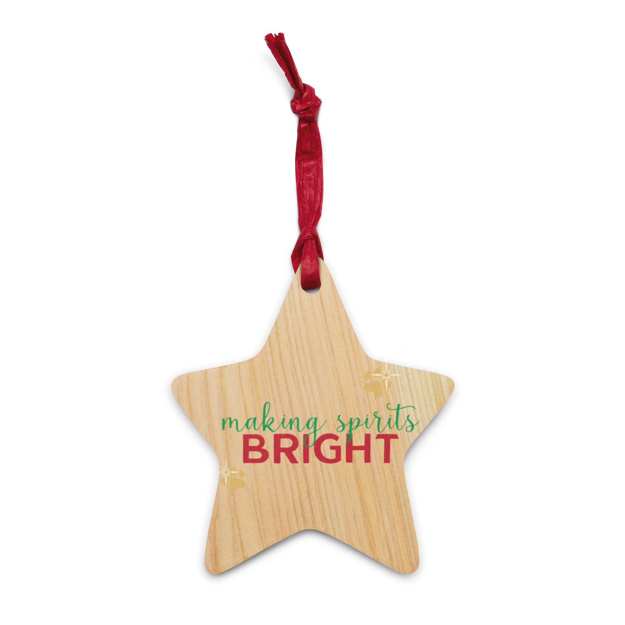 Making Spirits Bright Wooden Ornament、mySite、camillekostekn