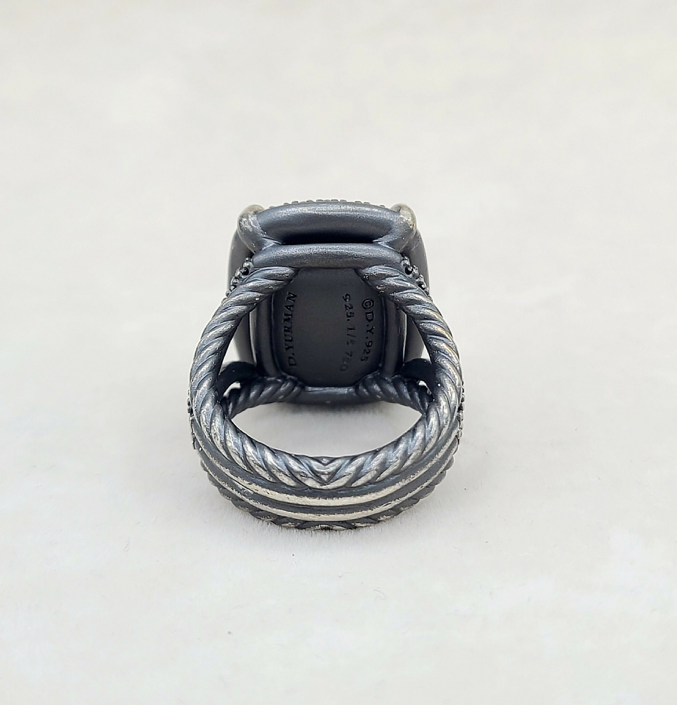 David Yurman Chatelaine Oblong Ring Black Diamonds & Gold、mySite、hinf8tx79