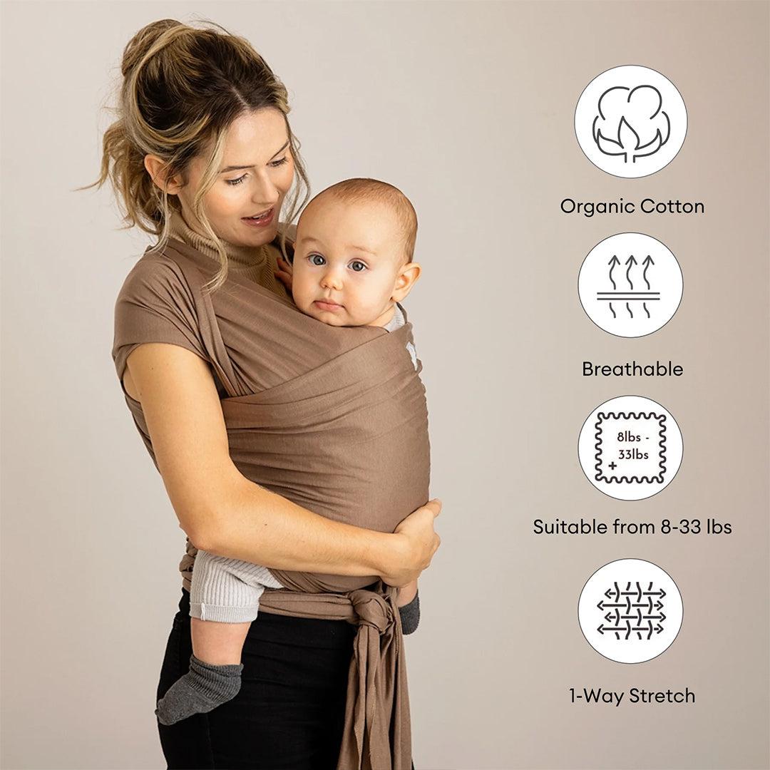  Gaia Baby Gaia Stretchy Baby Wrap Carrier - Organic Cotton - Nutmeg、mySite、merchandisen