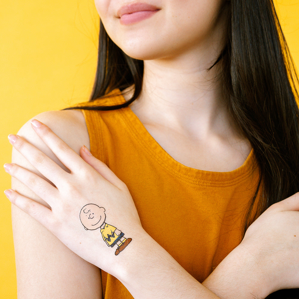  Peanuts Classic Charlie Brown Tattly Temporary Tattoos、mySite、ghnorth