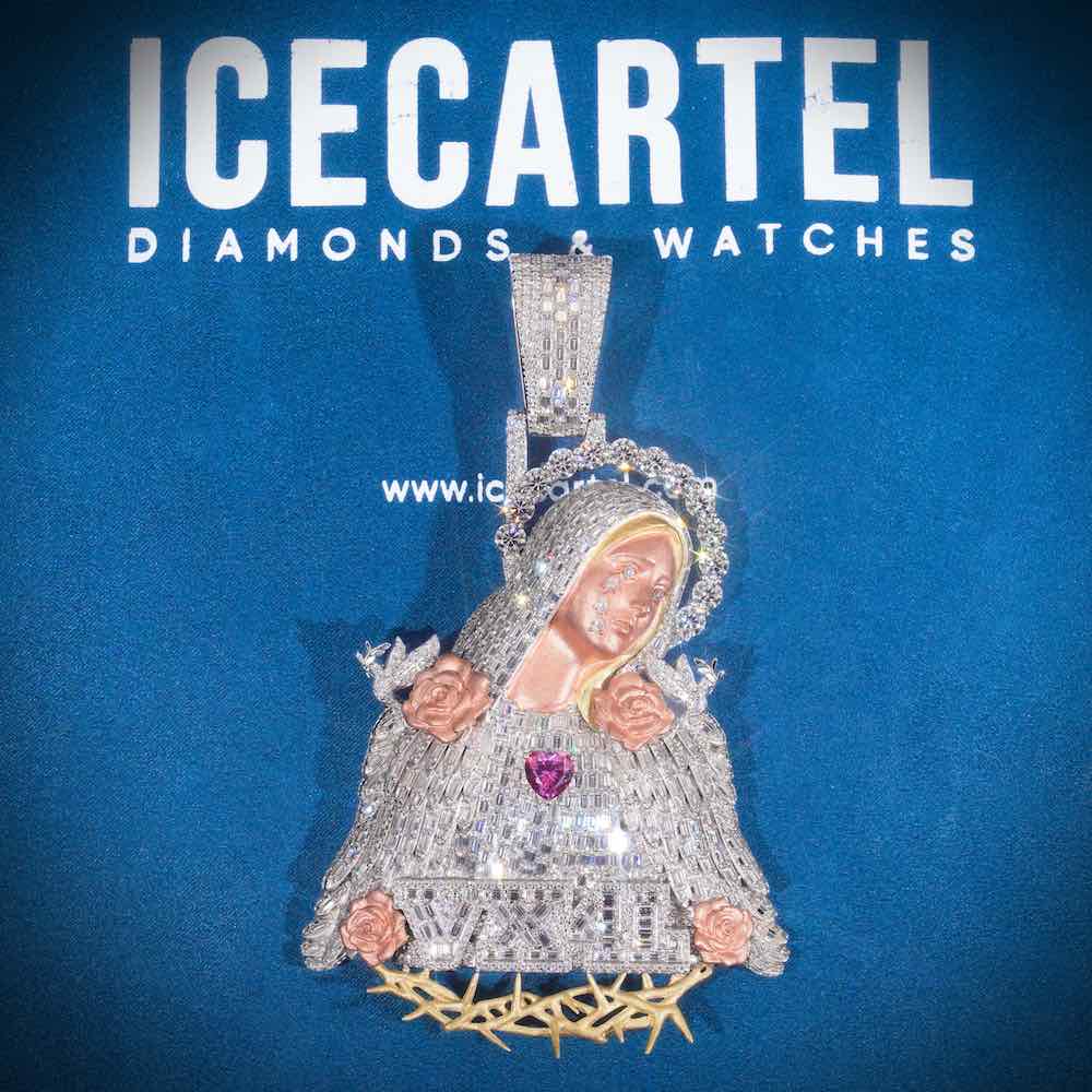 Two Tone Virgin Mary Custom Pendant 14K Gold、mySite、hinf8tx79