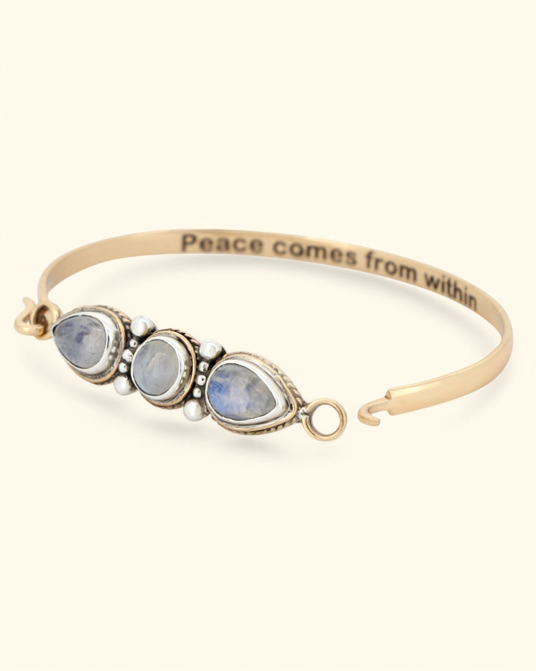 Peace Comes From Within Moonstone Bracelet、mySite、topwebapps