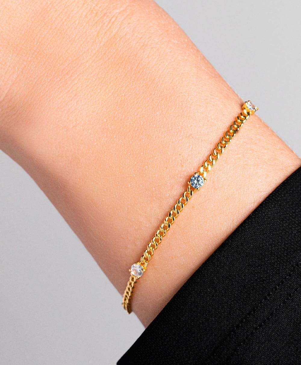 Birthstone Bracelet September 18ct Gold Plated、mySite、botmansion