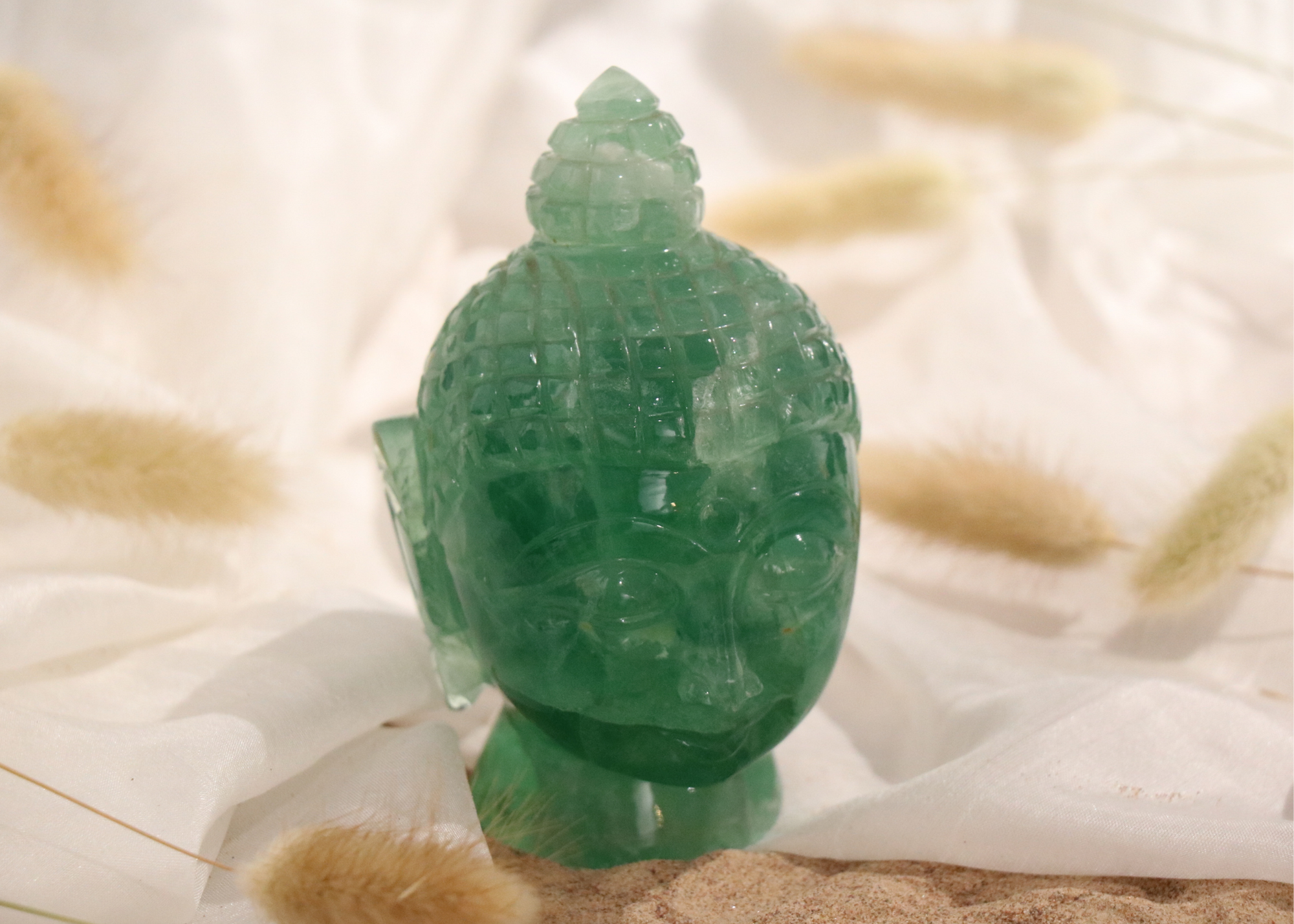 Buddha Head - Green Flourite (Small, 12cm)、mySite、topwebapps