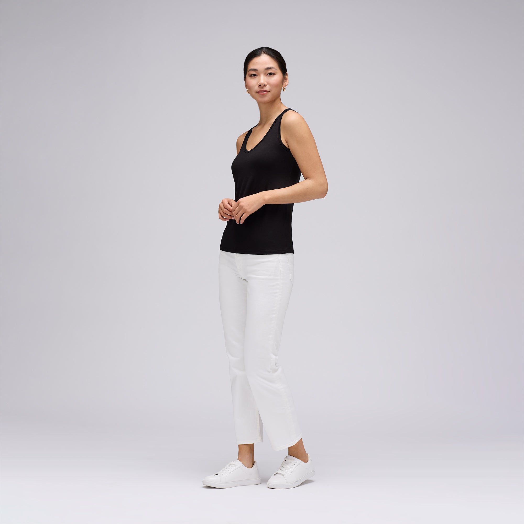 Women's Relaxed Merino V-Neck Tank、mySite、noshort
